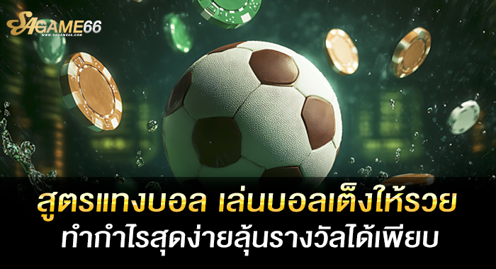 สูตรแทงบอล เล่นบอลเต็งให้รวย ทำกำไรสุดง่ายลุ้นรางวัลได้เพียบ